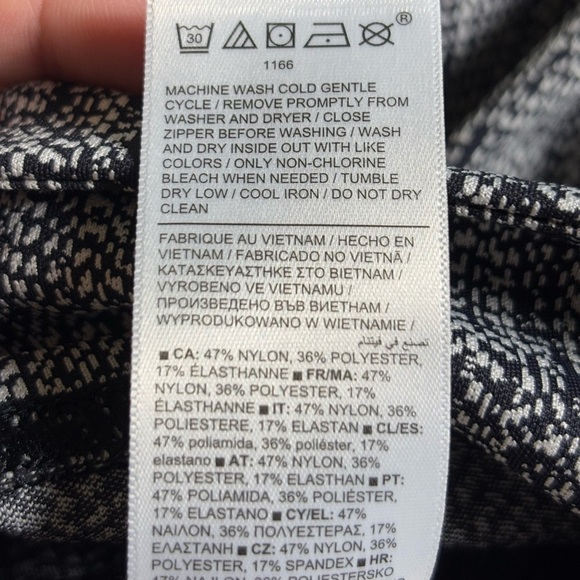 Athleta Delancey Textured Moto Tights, size Small Black & White Speckled - Picture 10 of 11